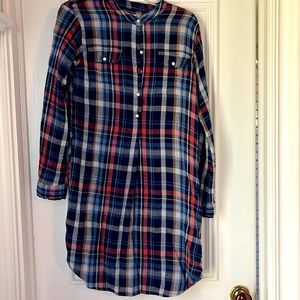 Cotton Plaid shirt dress by Velvet